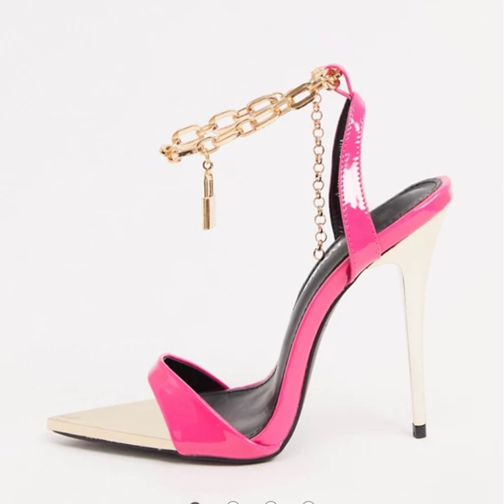Public Desire chain ankle strap heels